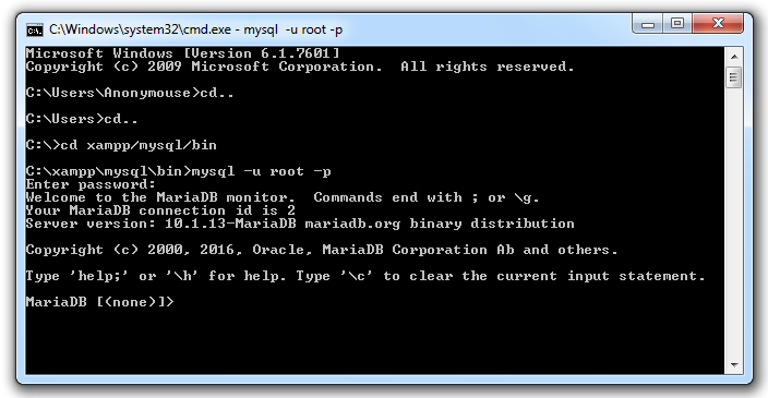 cara export database mysql melalui command prompt